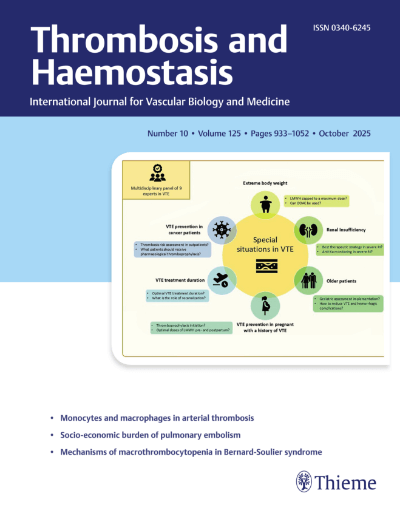 Accepted Abstracts will be published in the journal Thrombosis & Haemostasis.